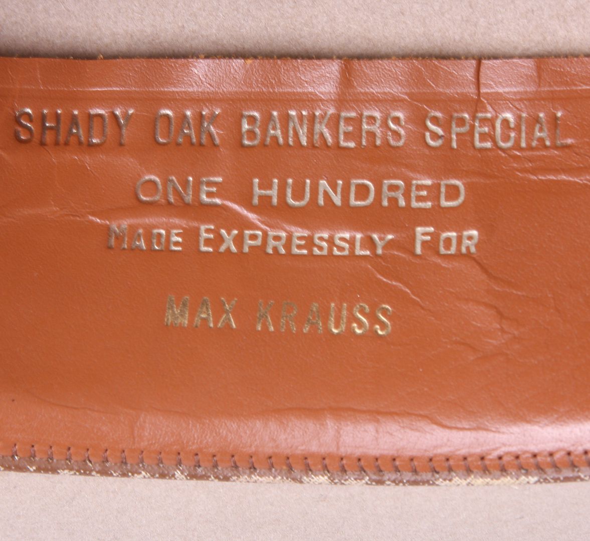 Peters Bros Bankers Hat Shady Oak 100 | Vintage-Haberdashers Blog